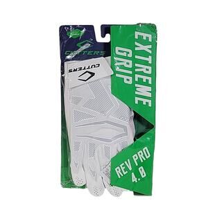 Cutters White Rev Pro 4.0 Receiver Gloves Adult Size Large NEW